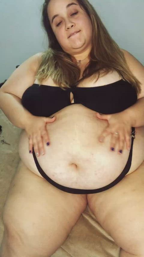 bbw ssbbw belly gif