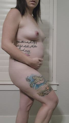 big tits pregnant tattoo gif