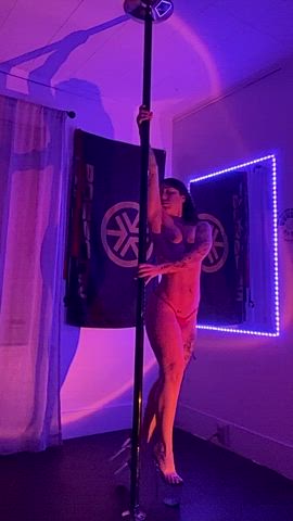 big tits dancing pole dance gif