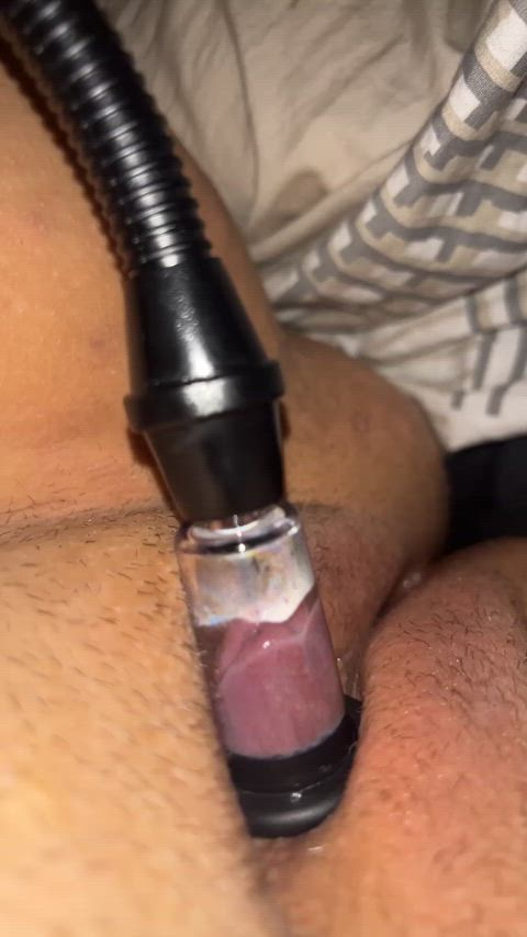 using my clit pump for the first time. making it all nice and sensitive like my nipples