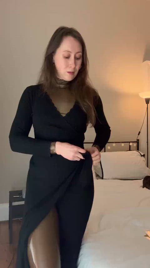 amateur brunette catsuit latex onlyfans rubber see through clothing gif