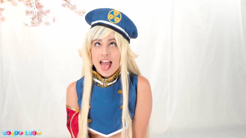 ahegao blowjob cosplay kristen scott sexy gif