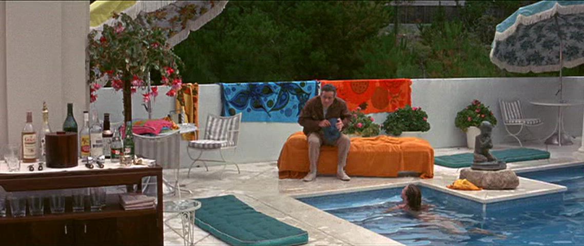 american cinema swimming pool vintage gif