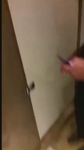 bathroom face slapping public gif