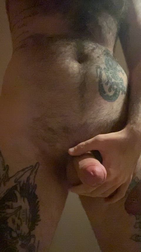 cock hairy cock male masturbation small dick gif