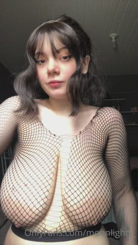 Big Tits Boobs Fishnet OnlyFans gif