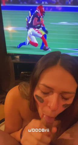 Had some fun during the game👅