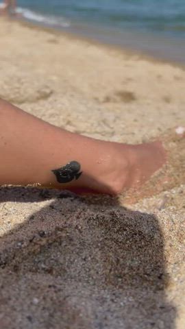 amateur beach hotwife interracial milf nudist outdoor tattoo gif