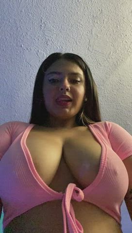 big tits boobs bouncing tits curvy cute huge tits latina tits gif