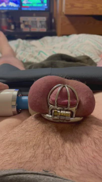 Chastity Hitachi Teasing gif