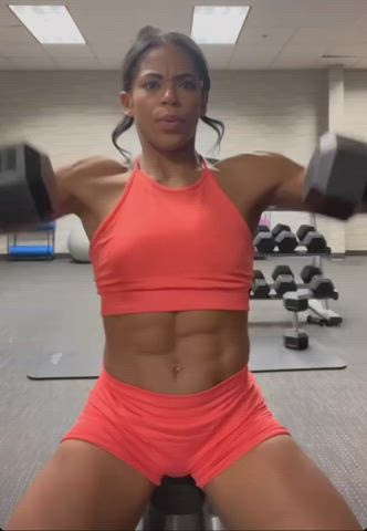 celebrity fitness muscular girl gif