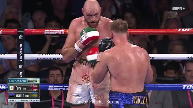 Otto Wallin stings a blood-soaked Tyson Fury in the 12th