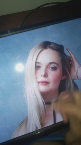 celebrity cum cumshot elle fanning facial tribute gif