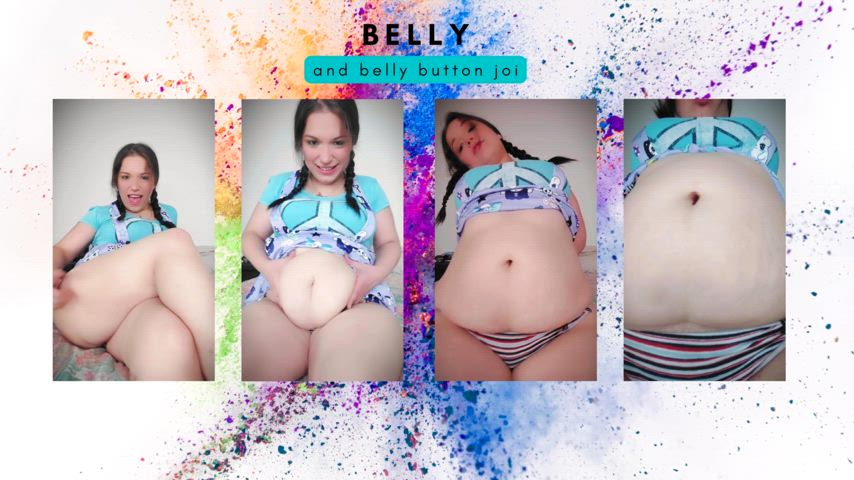 bbw belly button close up cute joi jiggle thick thighs thighs belly gif