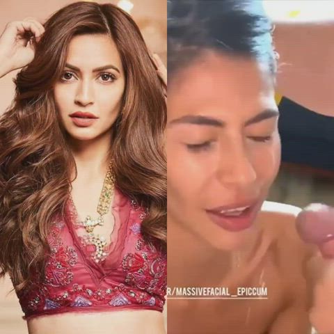 bollywood celebrity cum cumshot face fuck facial gif