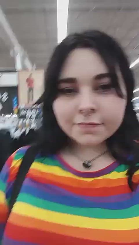 flashing in Walmart