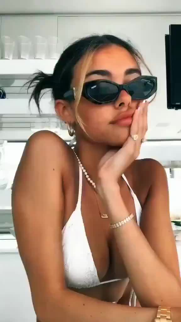 Madison Beer White Bikini