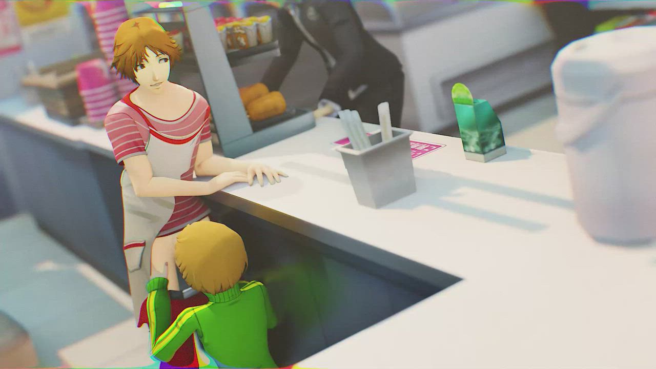 Chie and Yosuke stealth blowjob (AyyTeeThreeDee)[persona]