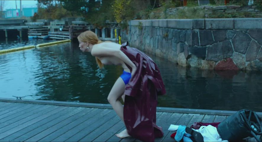 celebrity danish strip swimsuit gif