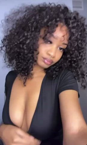 babe boobs cute doll ebony tits gif