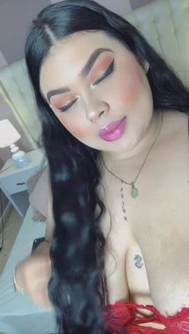 BBW Big Tits Kiss gif