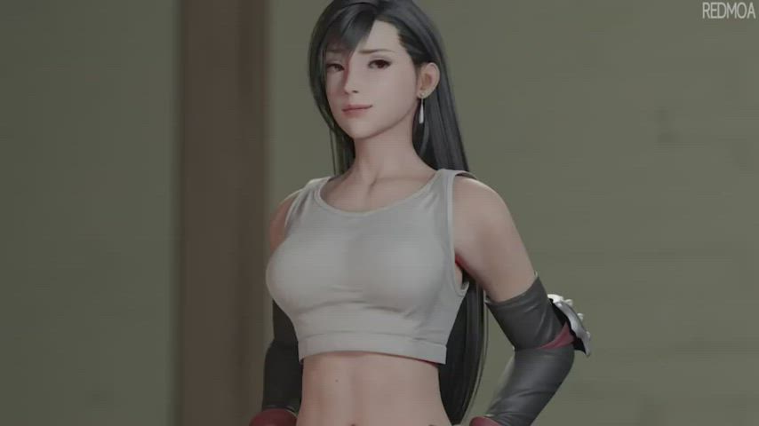 3d animation tifa lockhart gif