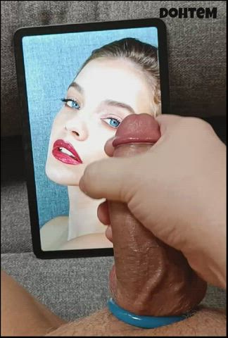 babecock barbara palvin big dick celebrity cock ring edging jerk off tribute gif