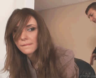 brunette office spanked spanking gif