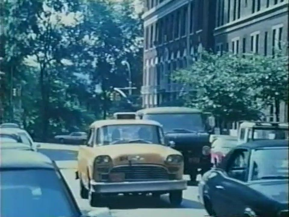 Brunette Taxi Vintage gif