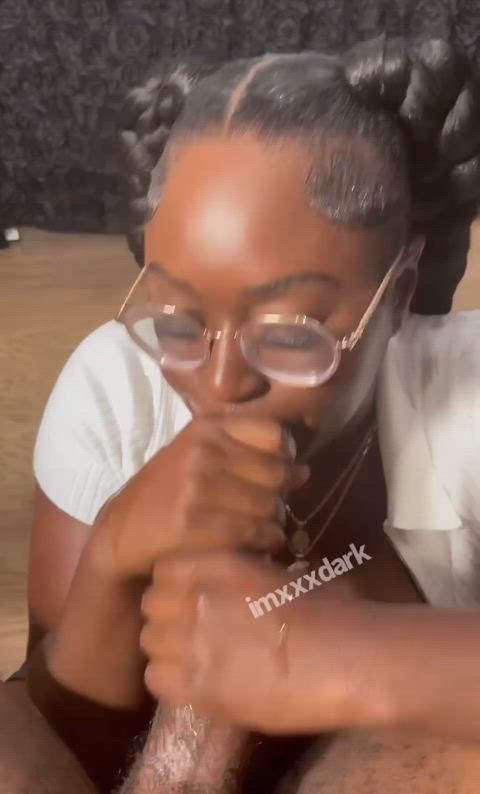 amateur bbc cum cumshot ebony ebony couple facial glasses huge load messy gif