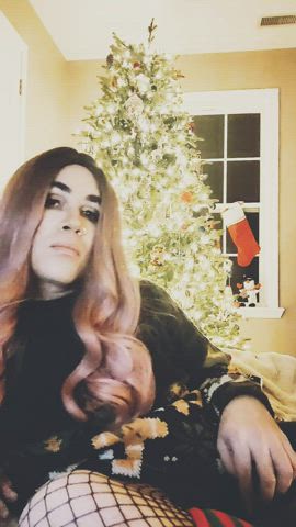 crossdressing elf femboy gif