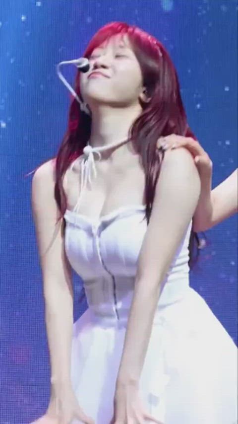 boobs cleavage kpop gif