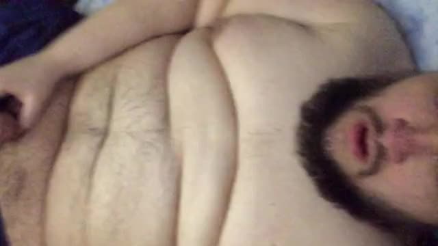 Fat Dude Jerking Off