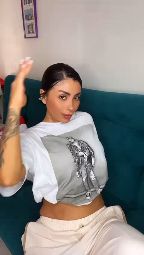 big ass big tits brunette colombian colombian_goddess huge tits tattoo tease tiktok