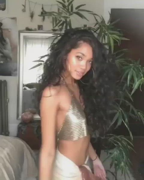 asian ass cambodian curly hair dancing dominican latina smile tease teasing gif