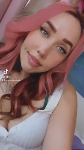 ahegao anime cosplay lips long tongue milf mature natural tits tongue fetish gif