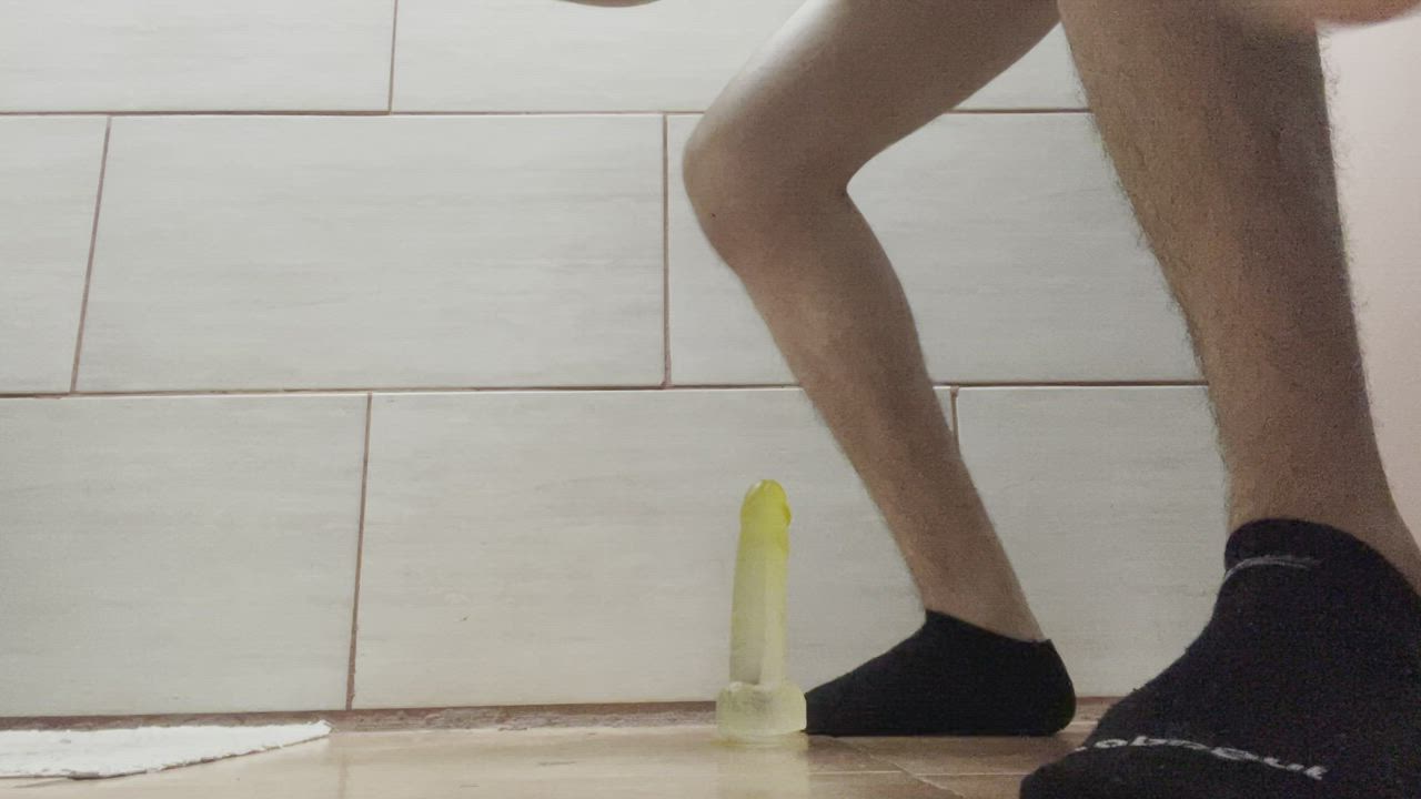 Bathroom Cock Dildo Feet Floor Sex Gay Male Masturbation Socks Solo gif