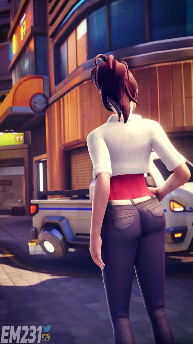 D.va undressing her pants