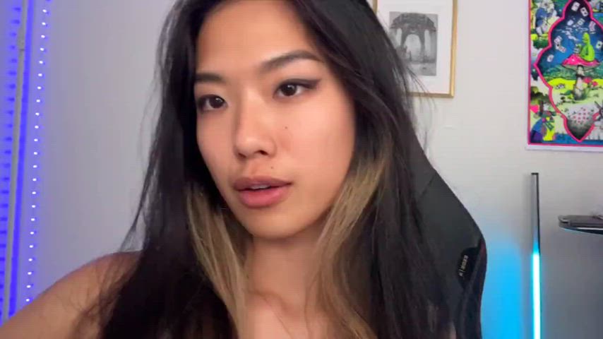 asian cute petite tease gif