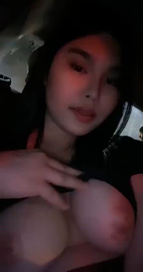 car filipina pinay public taxi boobs gif