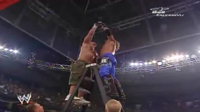 WWE - John Cena FU's Edge Through 2 Tables (HD)