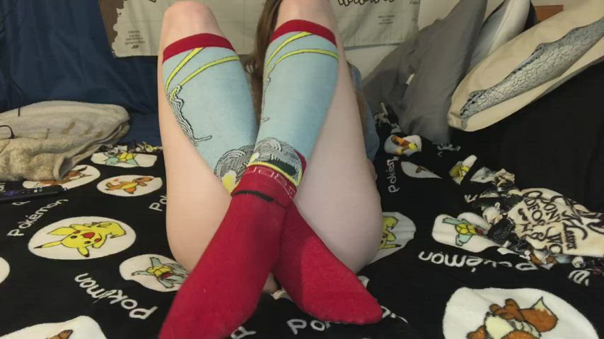clit rubbing fingering hairy pussy knee high socks moaning onlyfans summerfawn gif