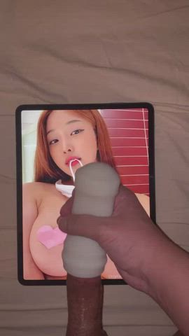 had to cum on this busty korean