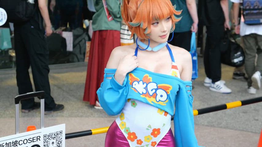 asian chinese cosplay cute model gif