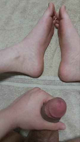 cumming all over my feet