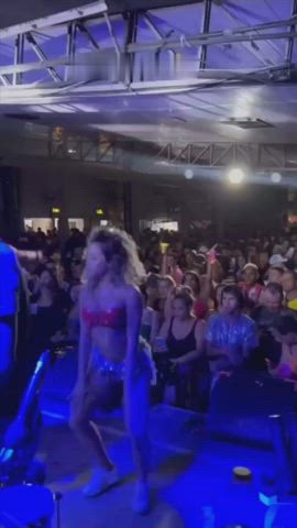dancing femboy festival funny porn gay screaming sissy twerking r/caughtpublic gif