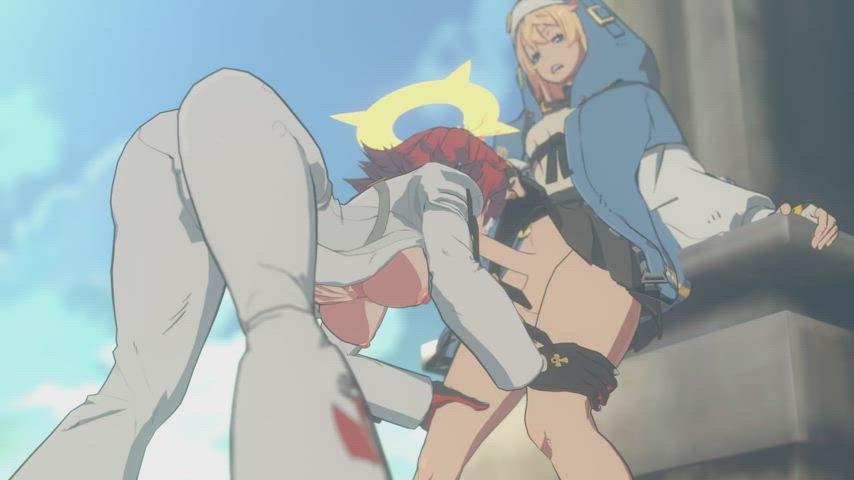 animation anime blowjob femboy futanari hentai rule34 trans gif