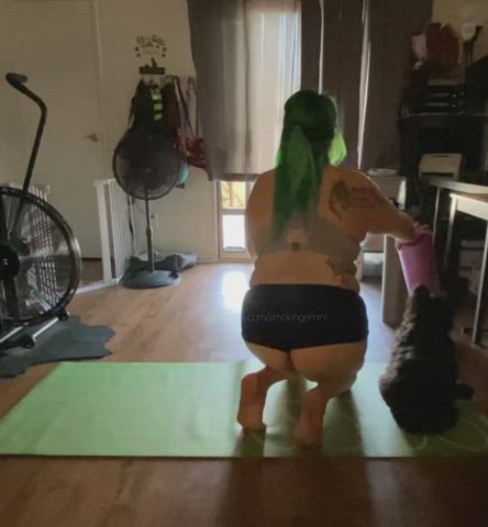 amateur ass ass spread bbw big tits exhibitionist latina onlyfans pawg workout gif
