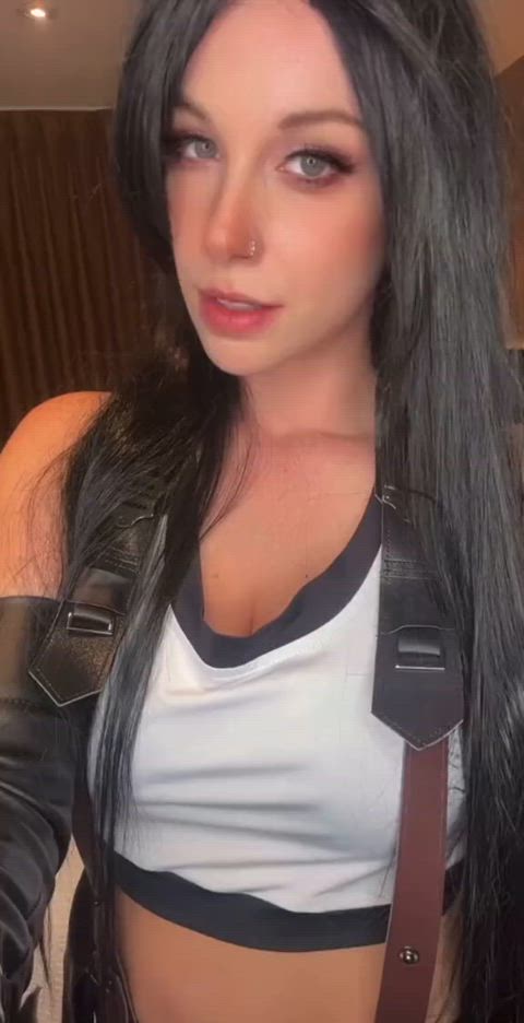 big tits brunette tifa lockhart gif