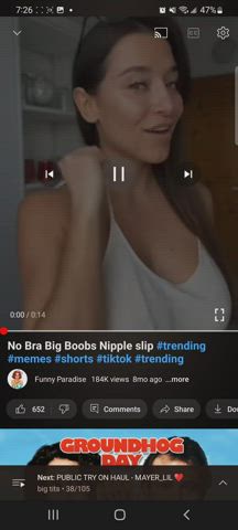 boobs see through clothing t-shirt gif